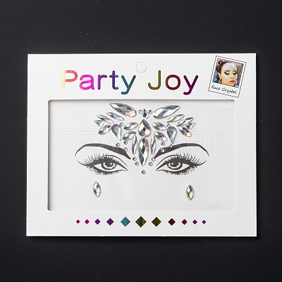 Acrylic Face Gems Stickers MRMJ-F014-03-1