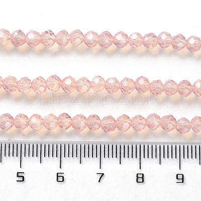 Baking Paint Transparent Glass Beads Strands DGLA-A034-J4MM-D04-1