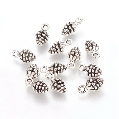 Antique Silver Tibetan Style Pine Cone Pendants X-ZA10-0909Y-1