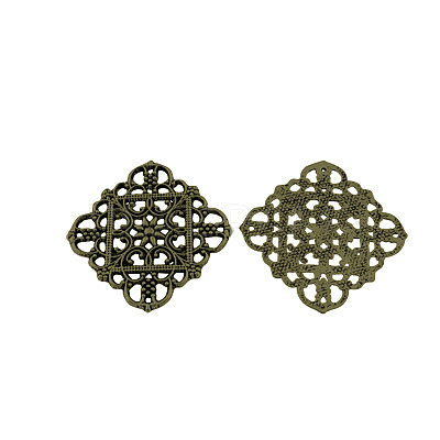 Tibetan Style Filigree Joiners TIBEP-A2690-AB-FF-1