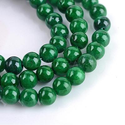 Natural Dyed Yellow Jade Gemstone Bead Strands G-R271-8mm-Y14-1