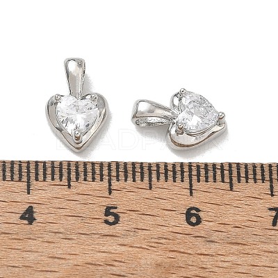 Brass Pave Clear Cubic Zirconia Charms CU-CBA6E4E-19P-C-1