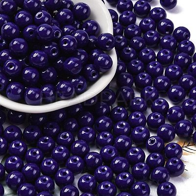 Opaque Colours Glass Seed Beads SEED-Z004-P8MM-06-1