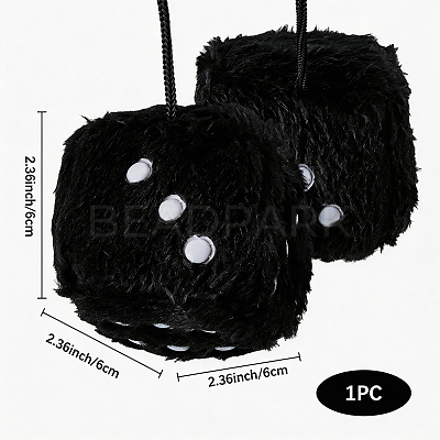 Dice Plush Cloth Pendant Decorations HJEW-SP0001-84C-1