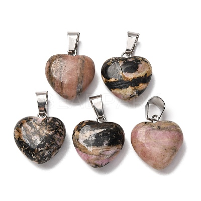 Natural Rhodonite Pendants G-I311-A14-1