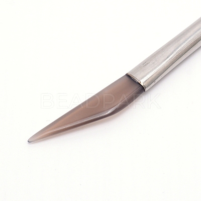 Natural Agate Burnisher Knife TOOL-WH0121-97-1