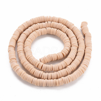 Handmade Polymer Clay Bead Strands X-CLAY-T002-4mm-66-1