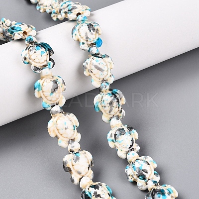 Synthetic Turquoise Dyed Beads Strands G-P507-05A-4-1