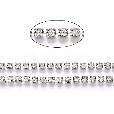 Iron Rhinestone Strass Chains CH-YW0003-01D-NF-1
