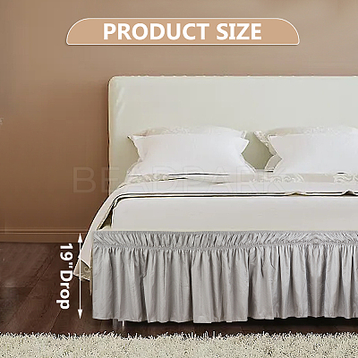 Adjustable Polyester Wrap Around Bed Skirts AJEW-WH20022-10C-01-1