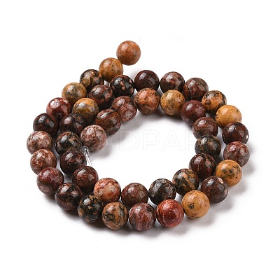 Natural Red Leopard Skin Jasper Beads Strands GSR066-1