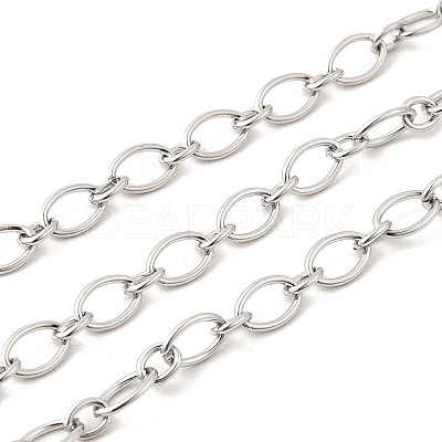 304 Stainless Steel Oval Link Chains CHS-C018-04P-1