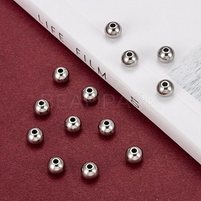 Tarnish Resistant 201 Stainless Steel Beads STAS-R033-6mm-1