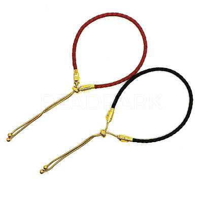 PVD Vacuum Plating 304 Stainless Steel Slider Bracelet/Bolo Bracelet Making MAK-CJ0001-02-1