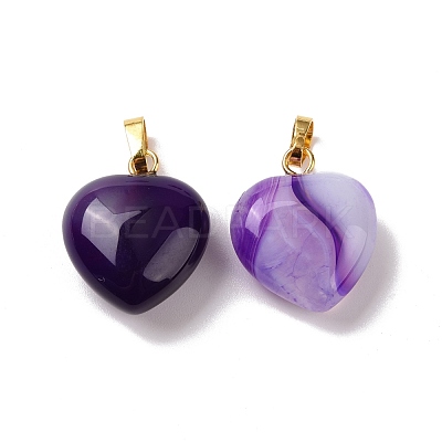 Natural Agate Pendants G-I311-A35-G-1