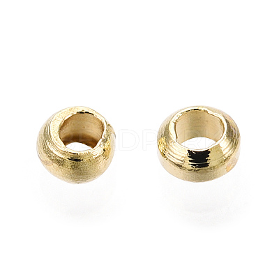 Brass Crimp Beads KK-O102-07G-1