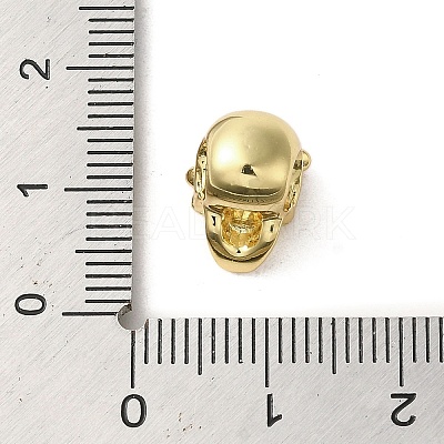 Brass Rhinestone European Beads X1-KK-A203-03G-1