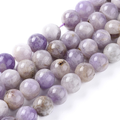 Natural Lavender Amethyst Beads Strands X-G-L555-01-8mm-1