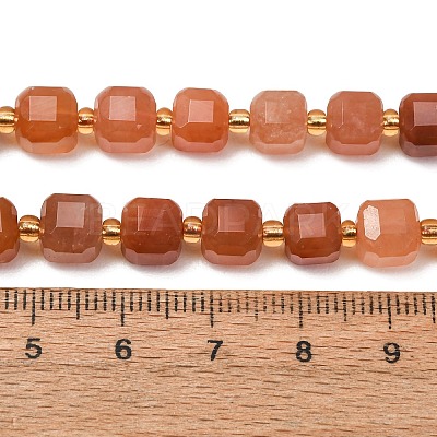 Natural Red Rabbit Hair Rutilated Quartz Beads Strands GG-CBAC972-A11-01-1