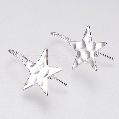 Brass Ear Stud Findings LS-X-KK-T027-63P-1