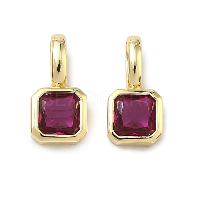 Brass Micro Pave Cubic Zirconia Charms KK-G555-21G-B-1