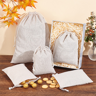 18Pcs 3 Sizes Linen Pouches ABAG-PH0001-46-1