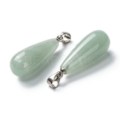 Natural Green Aventurine Pendants G-F707-10-1