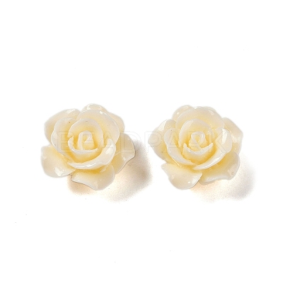 Synthetic Coral 3D Flower Rose Beads CORA-A005-14mm-21-1