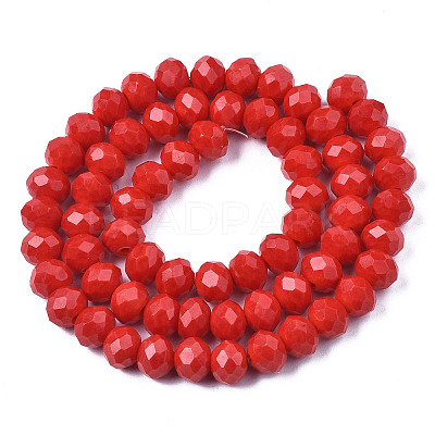 Electroplate Glass Beads Strands X-EGLA-A044-P8mm-A22-1