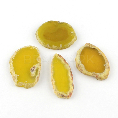 Dyed Mixed Shape Natural Agate Gemstone Big Pendants G-R300-06-1