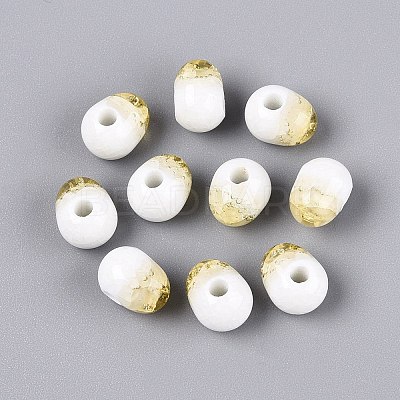 Handmade Crackle Porcelain Beads PORC-Q008-06B-02-1