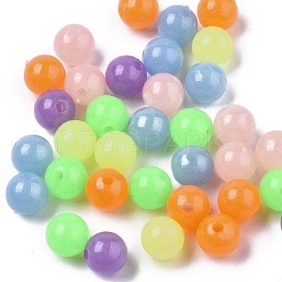 Luminous Acrylic Beads X-MACR-N008-25-6MM-1