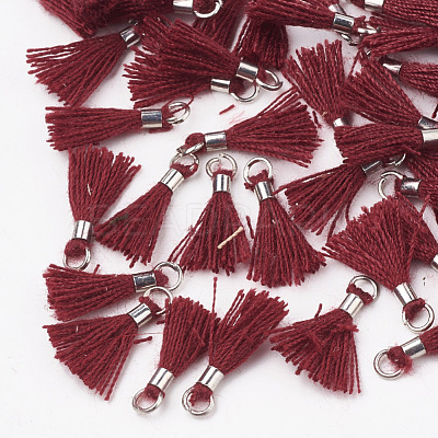 Polycotton(Polyester Cotton) Tassel Pendant Decorations FIND-S275-20P-1
