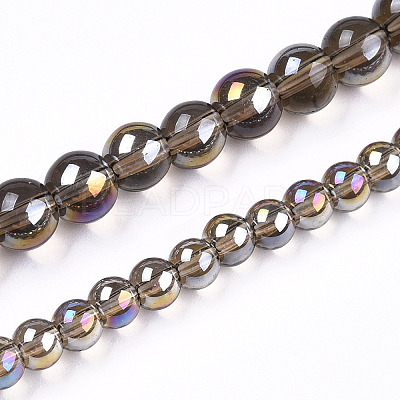 Electroplate Transparent Glass Beads Strands GLAA-T032-T4mm-AB02-1