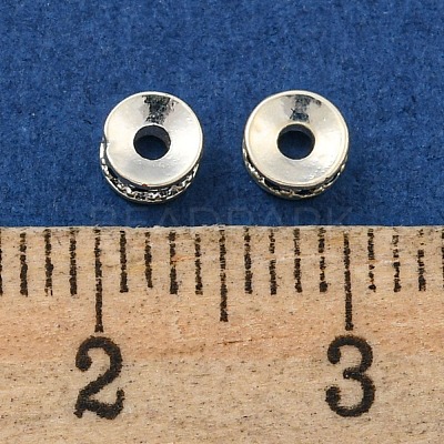 Brass Cubic Zirconia Spacer Beads KK-L215-004A-S02-1