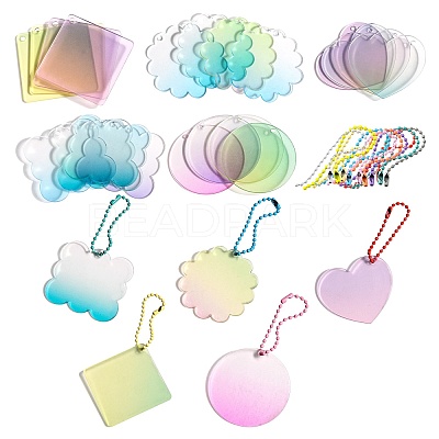 20Pcs 10 Style Acrylic Blank Pendants DIY-CJC0002-012-1