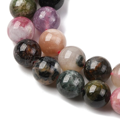 Natural Multicolor Tourmaline Beads Strands G-K402-A01-8mm-1