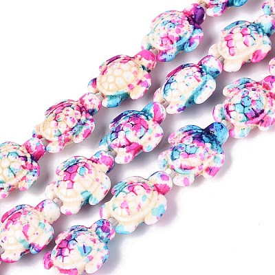 Synthetic Turquoise Dyed Beads Strands G-P507-05C-1