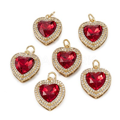 Brass Micro Pave Cubic Zirconia Pendants KK-G404-B-01-1