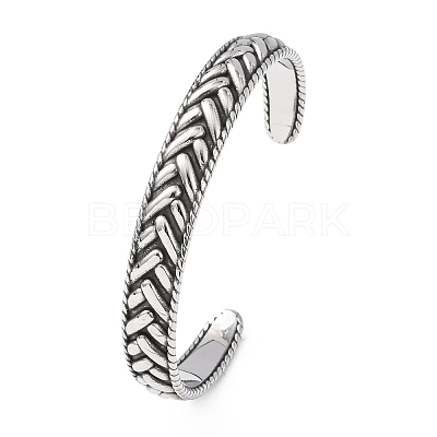Retro 316 Surgical Stainless Steel Cuff Bangles BJEW-C142-14C-AS-1