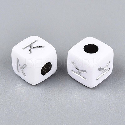 Opaque Acrylic Beads SACR-T035-03K-1