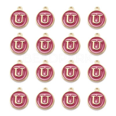 Golden Plated Alloy Enamel Charms X-ENAM-S118-08U-1