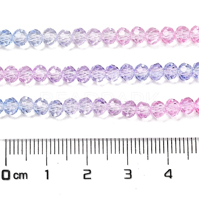Transparent Painted Glass Beads Strands X-DGLA-A034-T3mm-A08-1