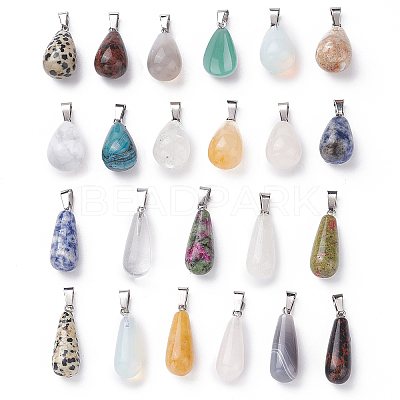Natural/Synthetic Gemstone Pendants G-PH0019-10-1