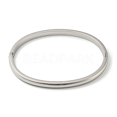 Non-Tarnish 304 Stainless Steel Smooth Hinged Bangles LS-BJEW-Q772-01P-1