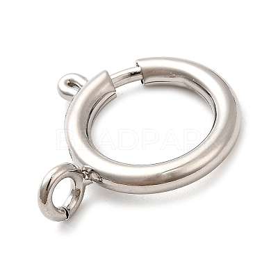 Brass Spring Ring Clasps KK-D407-20P-F-1