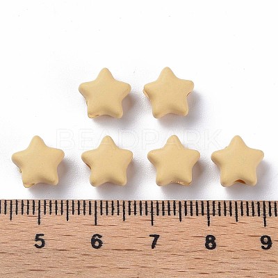 Spray Painted Acrylic Beads X-MACR-S373-45-O07-1
