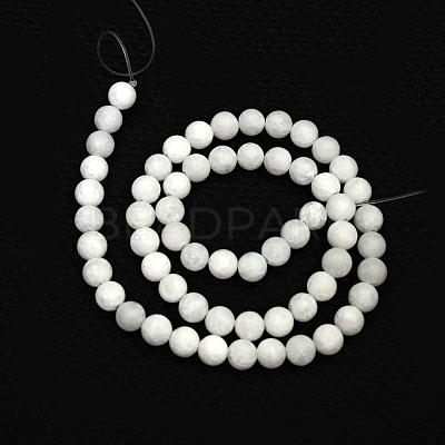 Natural Malaysia Jade Beads Strands G-A152-G-6mm-1