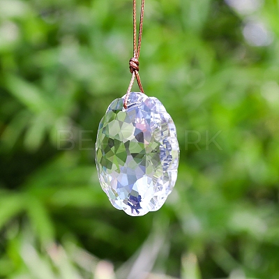 Flower Faceted K9 Glass Suncatchers PW-WG401CC-01-1