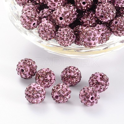 Pave Disco Ball Beads X1-RB-A130-10mm-4-1
